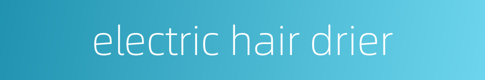 electric hair drier的同义词