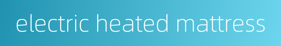 electric heated mattress的同义词