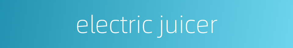 electric juicer的同义词