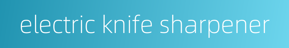electric knife sharpener的同义词