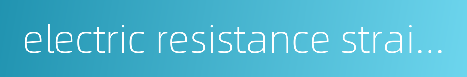 electric resistance strain gauge的同义词