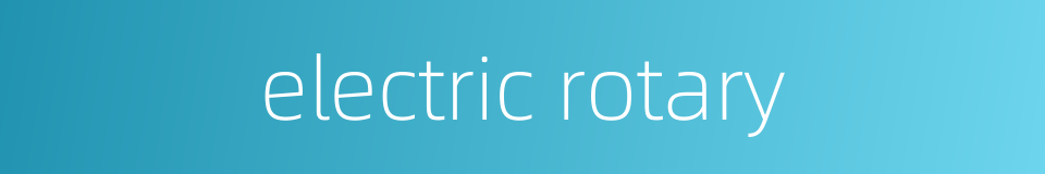 electric rotary的同义词