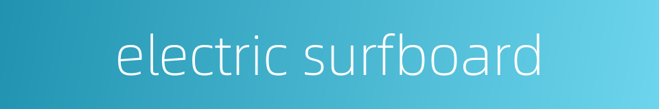 electric surfboard的同义词