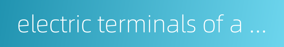 electric terminals of a machine的同义词