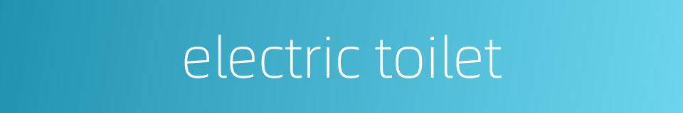 electric toilet的同义词
