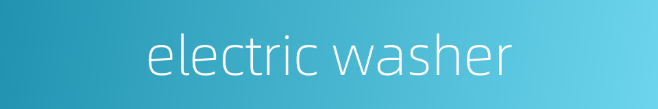 electric washer的同义词