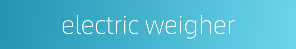 electric weigher的同义词