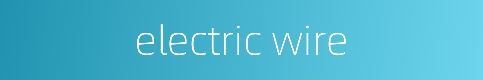 electric wire的同义词