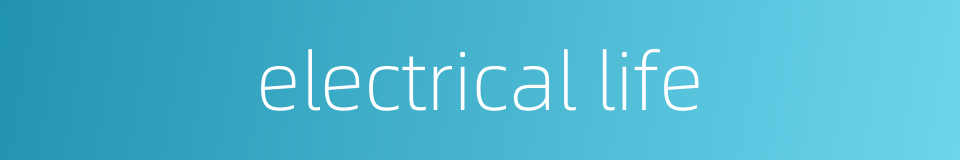 electrical life的同义词