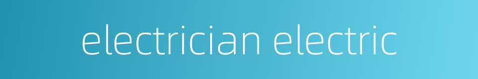 electrician electric的同义词