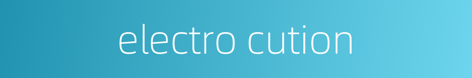 electro cution的同义词