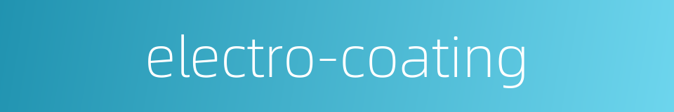 electro-coating的同义词