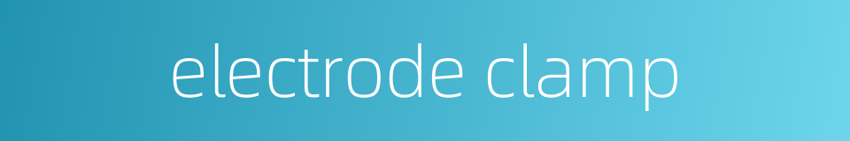 electrode clamp的同义词