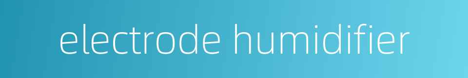 electrode humidifier的同义词