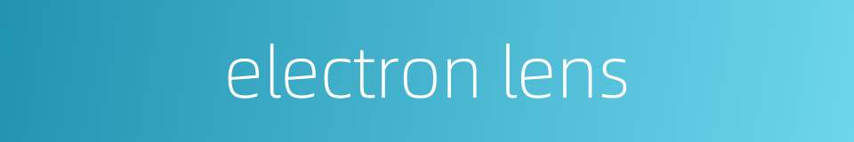 electron lens的同义词