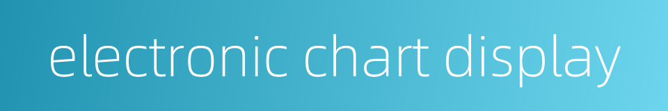 electronic chart display的同义词