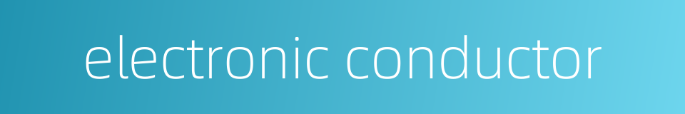 electronic conductor的同义词