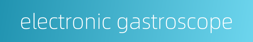 electronic gastroscope的同义词