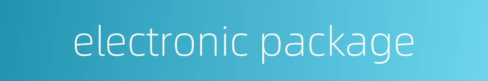 electronic package的同义词