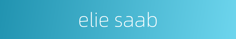 elie saab的同义词