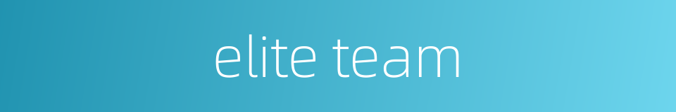 elite team的同义词