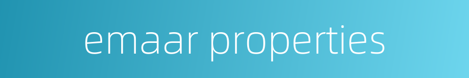 emaar properties的同义词