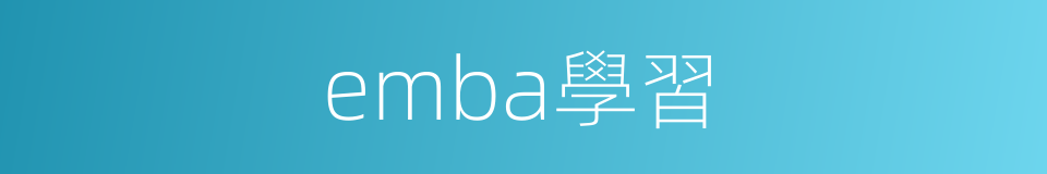 emba學習的同義詞