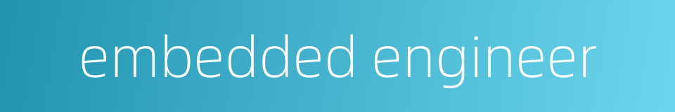 embedded engineer的同义词