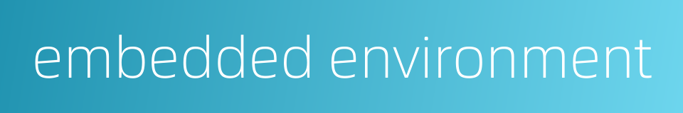 embedded environment的同义词