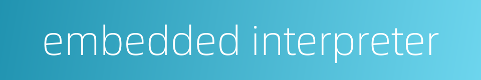 embedded interpreter的同义词