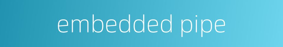 embedded pipe的同义词