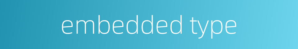embedded type的同义词