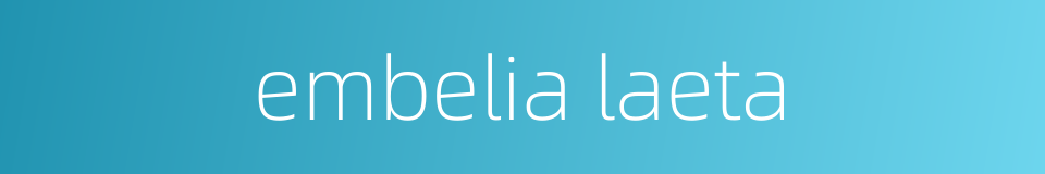 embelia laeta的同义词