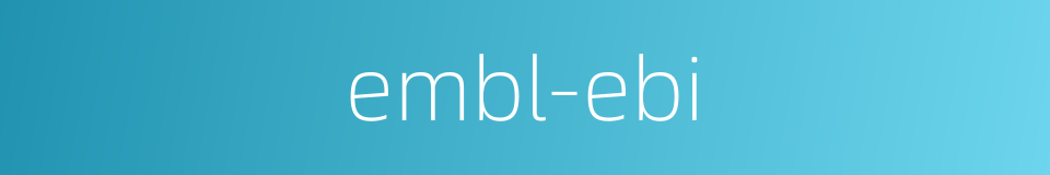 embl-ebi的同义词