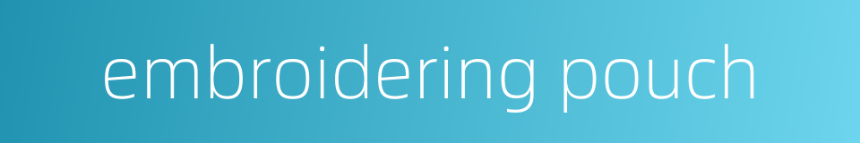 embroidering pouch的同义词