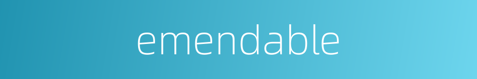 emendable的同义词