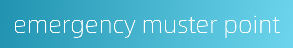 emergency muster point的同义词