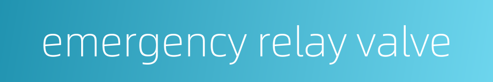 emergency relay valve的同义词