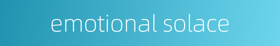 emotional solace的同义词
