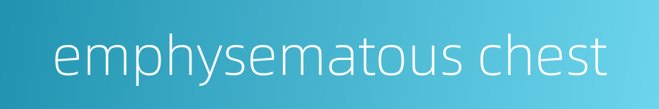 emphysematous chest的同义词