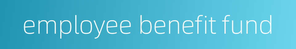 employee benefit fund的同义词