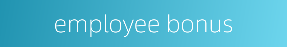 employee bonus的同义词