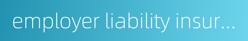 employer liability insurance的同义词