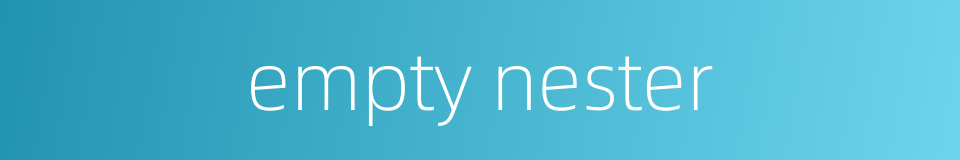 empty nester的同义词