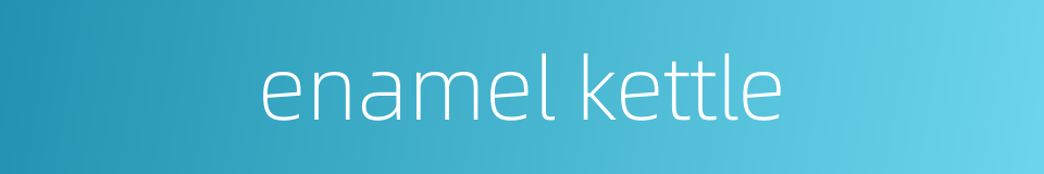 enamel kettle的同义词