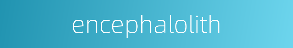 encephalolith的同义词