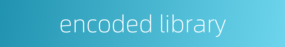 encoded library的同义词