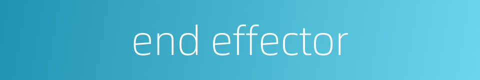end effector的同义词
