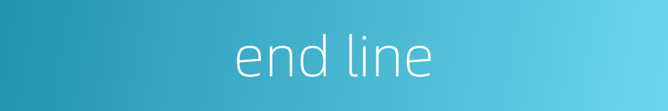 end line的同义词