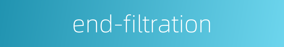 end-filtration的同义词